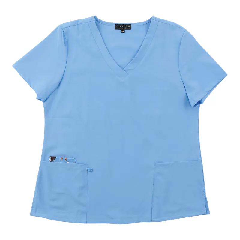 Options Women's Solid V-Neck Scrub Top sold by Giant Tiger