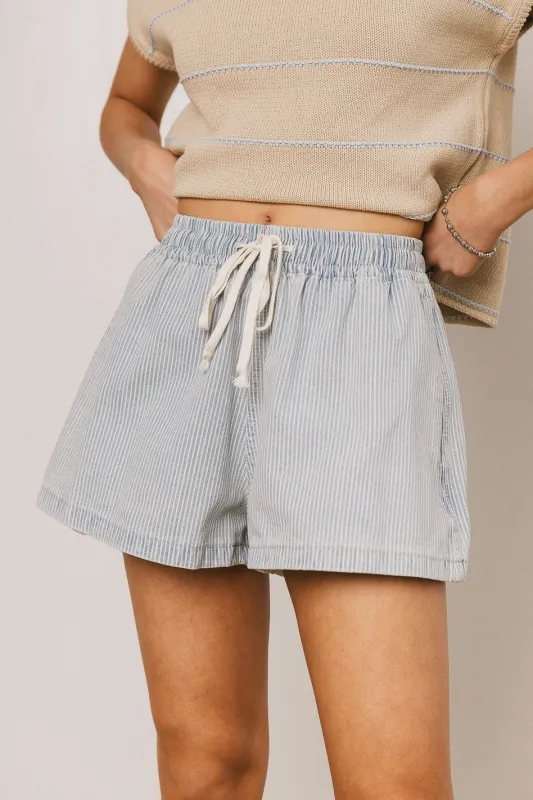 Raven Shorts in Denim Stripe sold by bohme