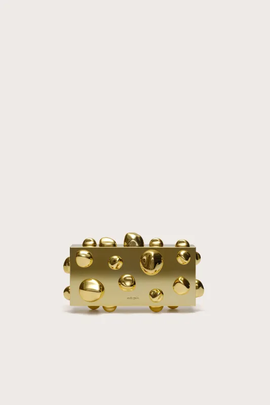 ORBS CLUTCH - SHINY GOLD sold by Cult Gaia