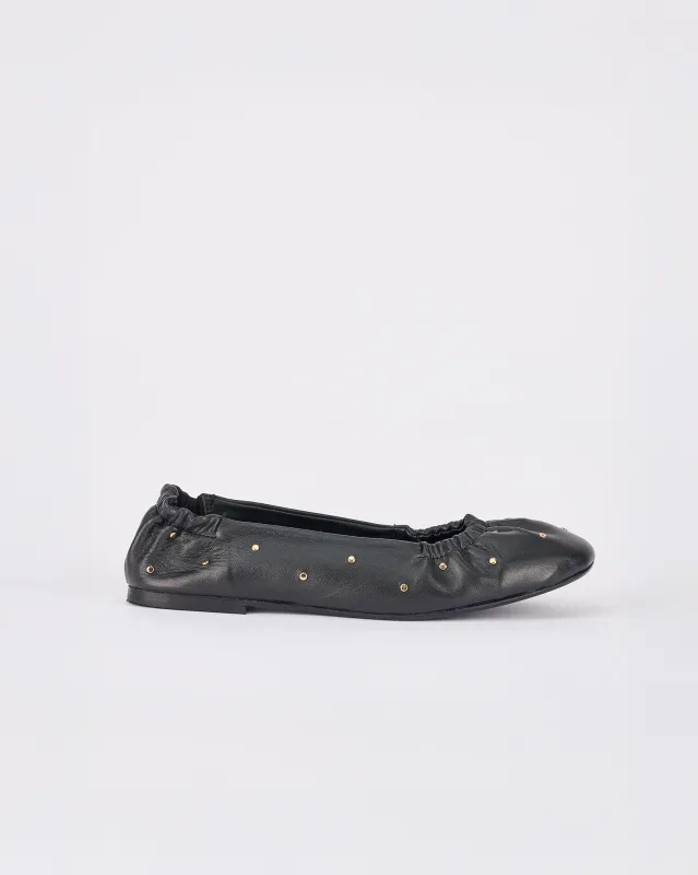 Montagine Ballet Flat Black / Gold sold by Sol Sana