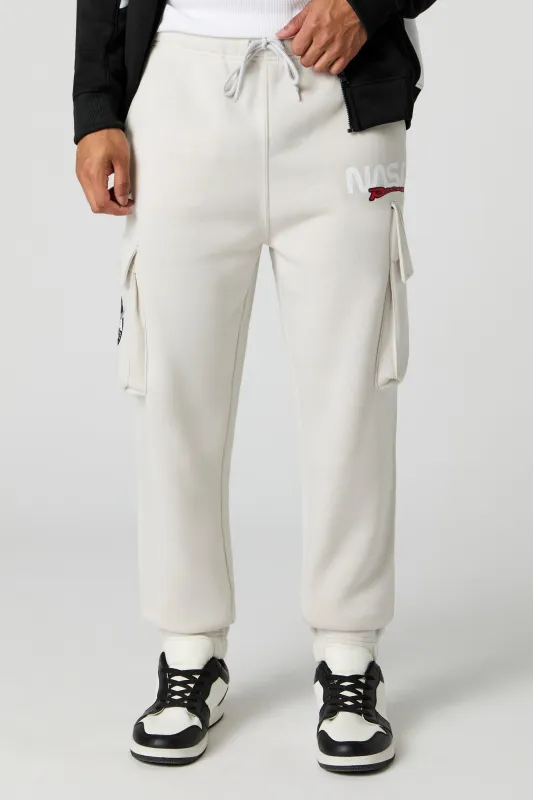 NASA HD Print Fleece Cargo Jogger sold by Urban Planet