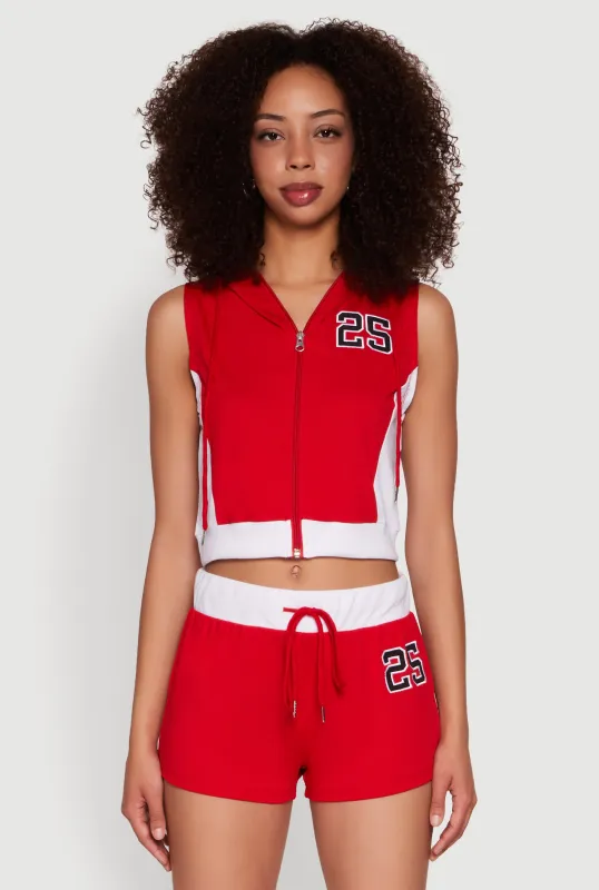 25 Graphic Hooded Zip Front Vest sold by Rainbow