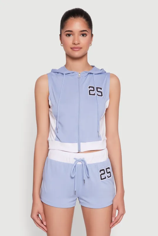 25 Graphic Hooded Zip Front Vest sold by Rainbow