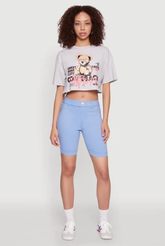 Comeback Bear Graphic Cropped Tee sold by Rainbow