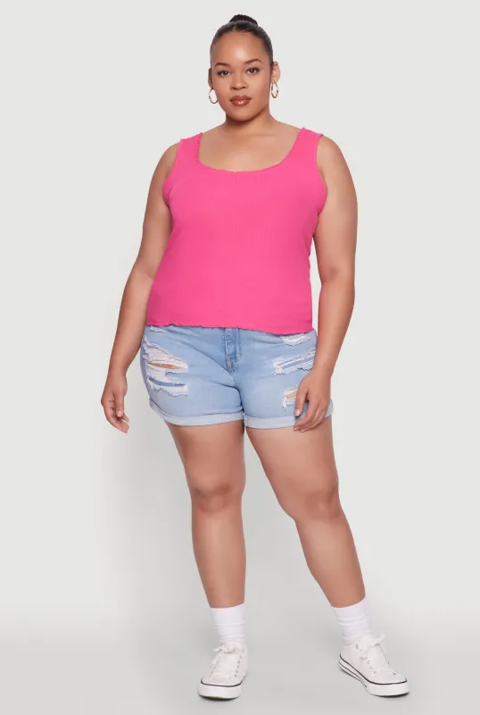 Plus Size Scoop Neck Tank Top sold by Rainbow