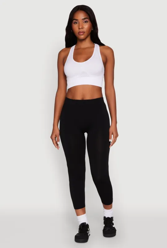 Seamless High Waisted Capri Leggings sold by Rainbow