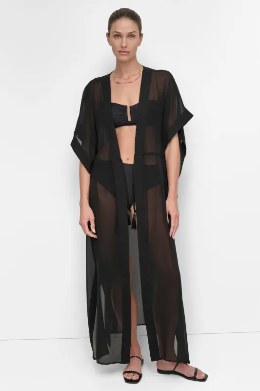 TIE-FRONT MAXI KAFTAN sold by DKNY