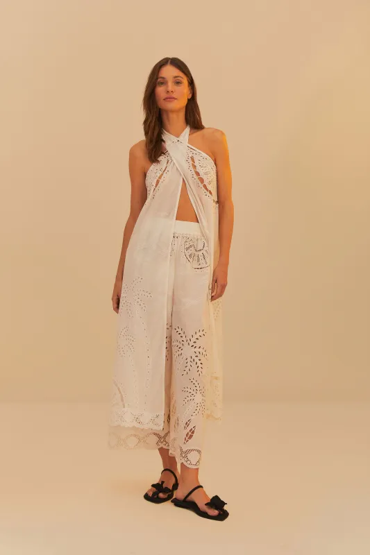 WHITE COCONUT RICHILIEU PANTS sold by FARM Rio