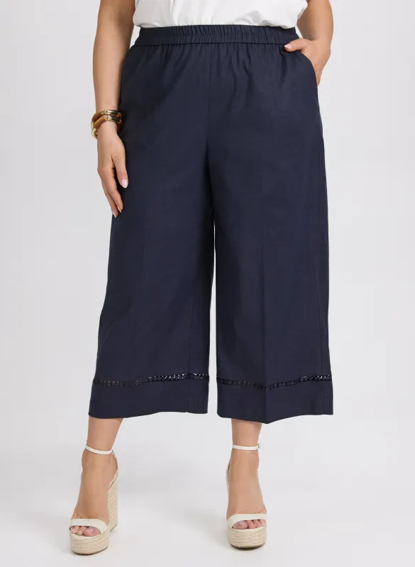 Stretch-Linen Culottes sold by Laura
