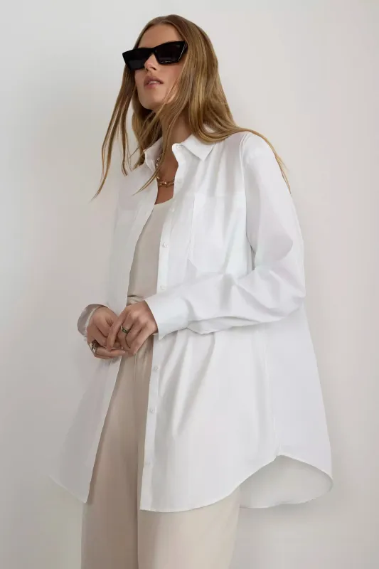 Suitable Oversized Cargo Shirt - Bright White sold by Mondetta