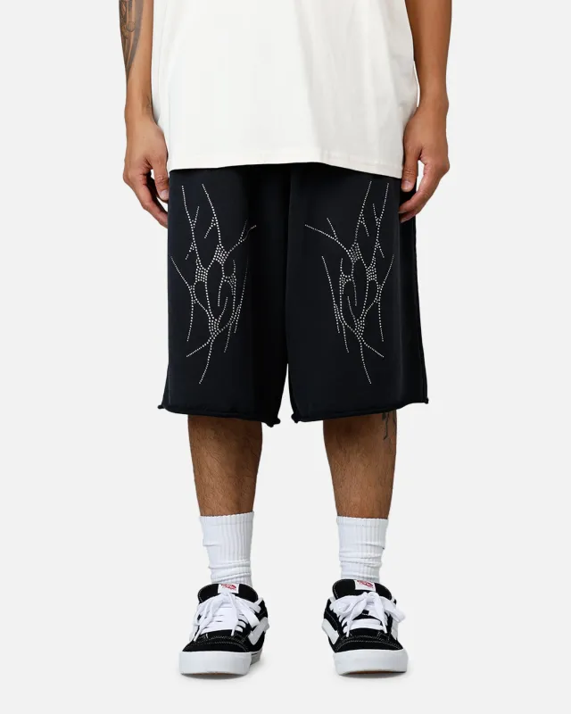 Saint Morta Warrior Baggy Sweat Shorts Washed Black sold by Culture Kings