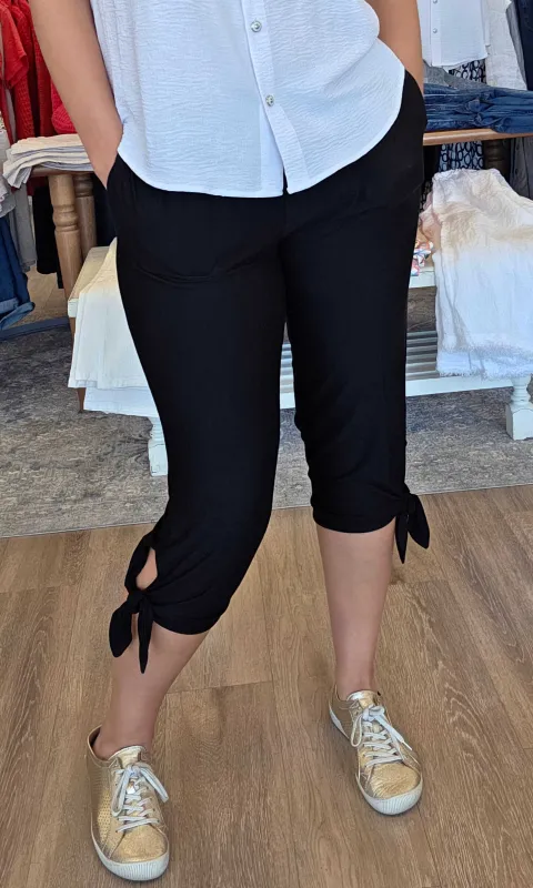 Bamboo Side-Tie Capri sold by Revolution Boutique