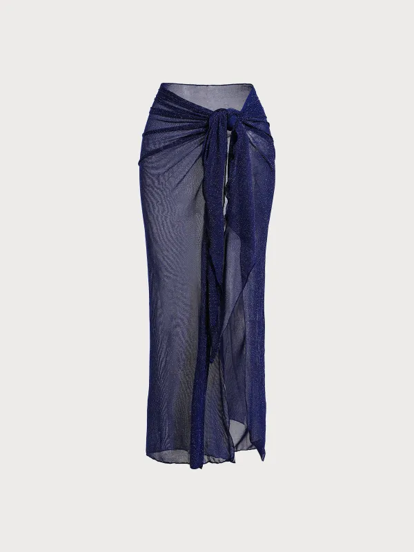 Blue Glitter Plus Size Cover-up sold by BERLOOK