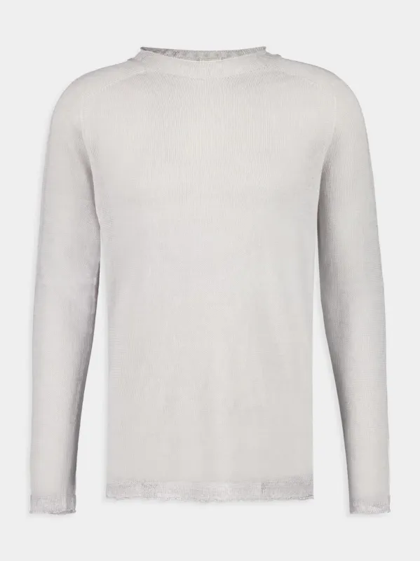 Pearl Linen Long-Sleeve Shirt sold by Fashion Clinic