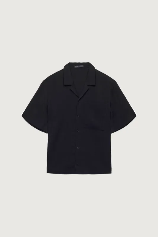 CRINKLED SHORT SLEEVE BUTTON UP SHIRT sold by OAK AND FORT