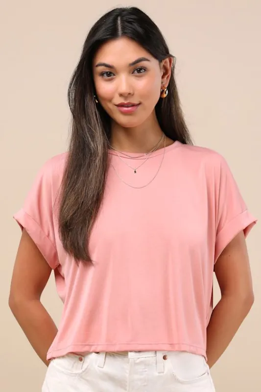 Cool Instincts Peach Pink Short Sleeve Top sold by Lulus