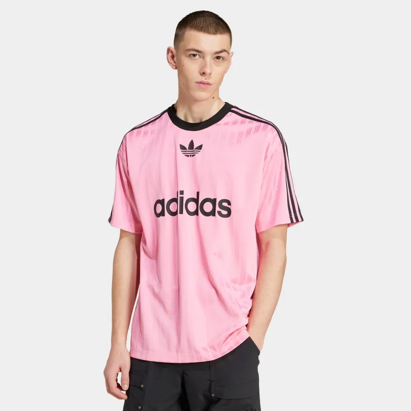 adidas Adicolour Poly T-Shirt Bliss Pink / Black sold by JD Sports