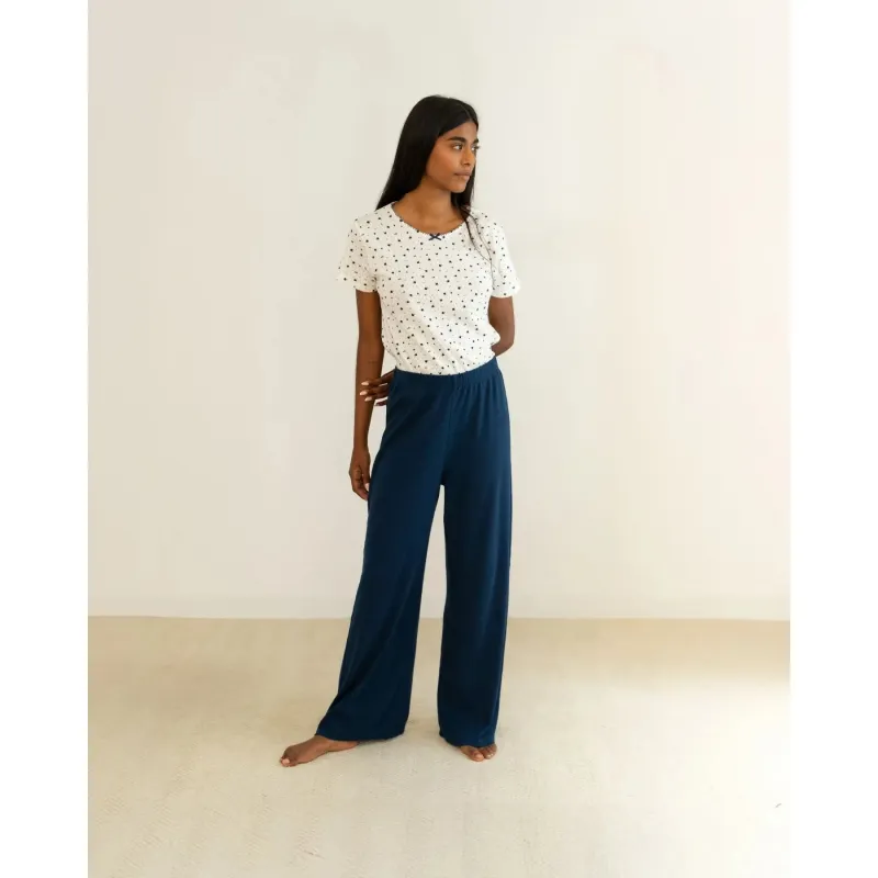 Long Pyjama Set Navy Blue/Floral sold by Ivalo.com