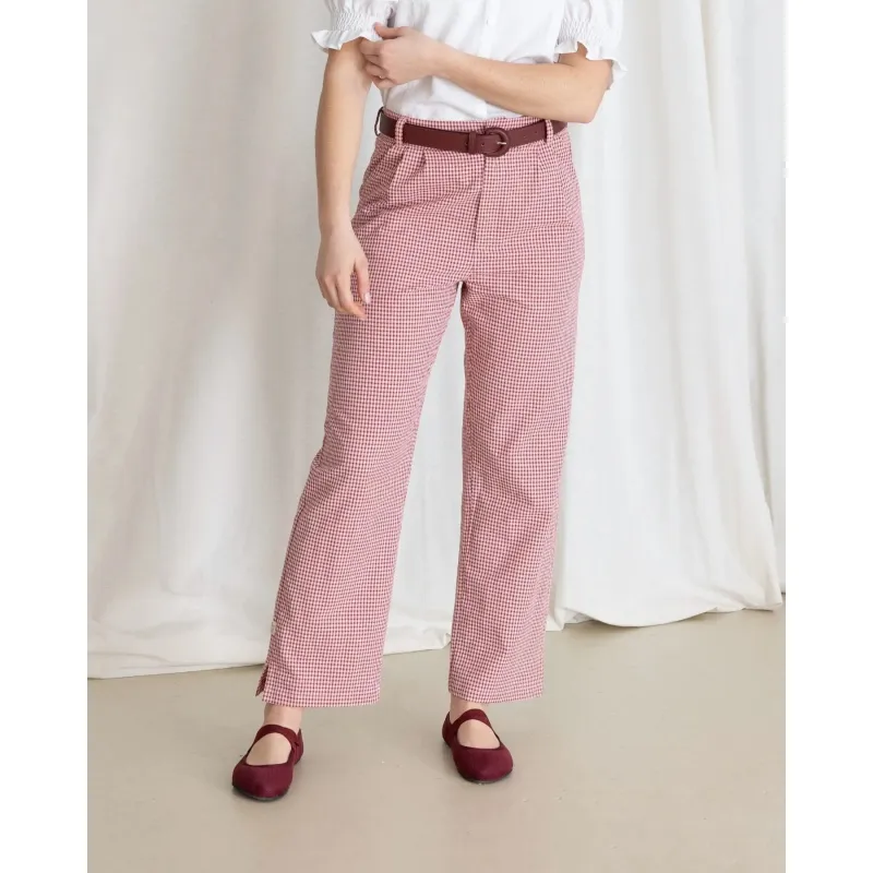 Vichy Trousers Burgundy sold by Ivalo.com