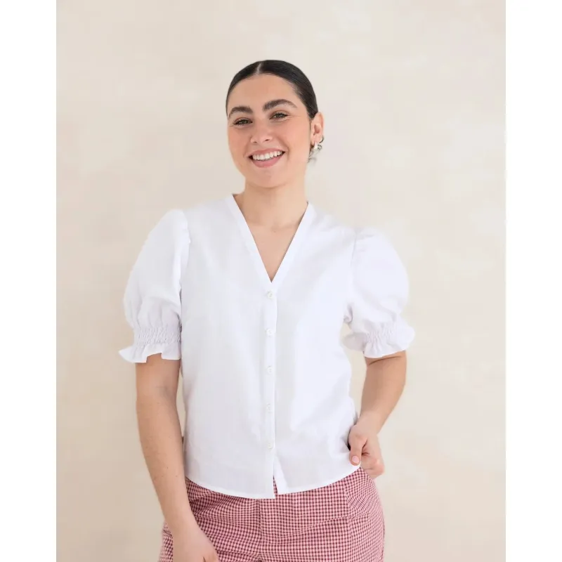 Vichy Short Sleeve Shirt White sold by Ivalo.com