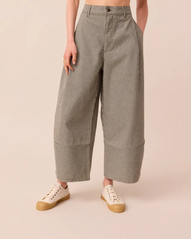 Blair Hickory Stripe Denim Trousers sold by Beyond Nine