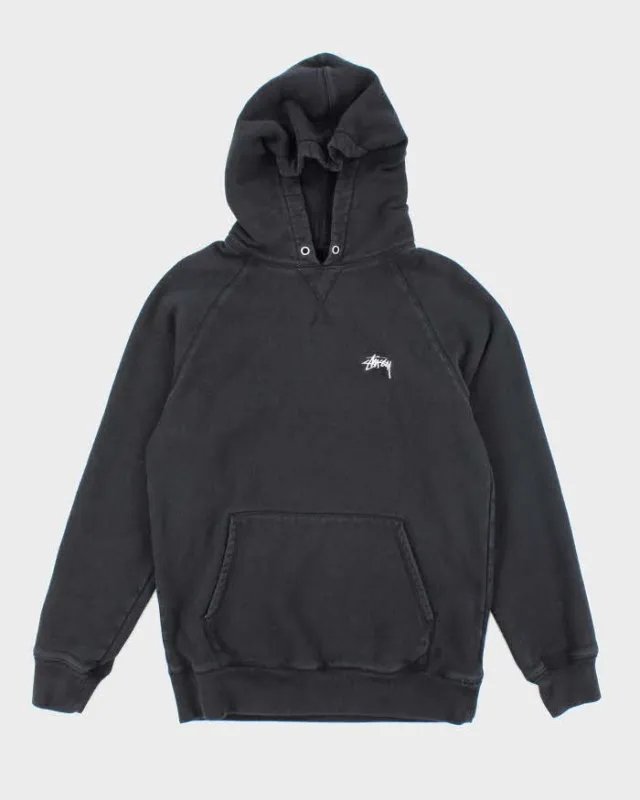 Vintage Stussy Faded Small Embroidered Logo Hoodie - S sold by Rokit
