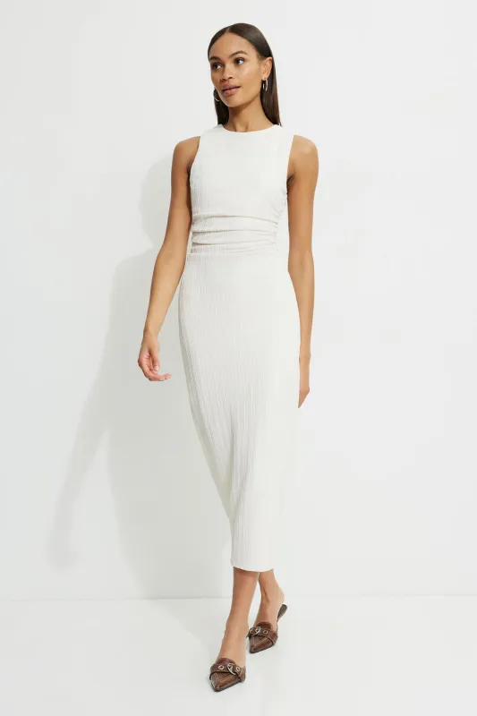 Shirred Textured Maxi Dress sold by Dynamite