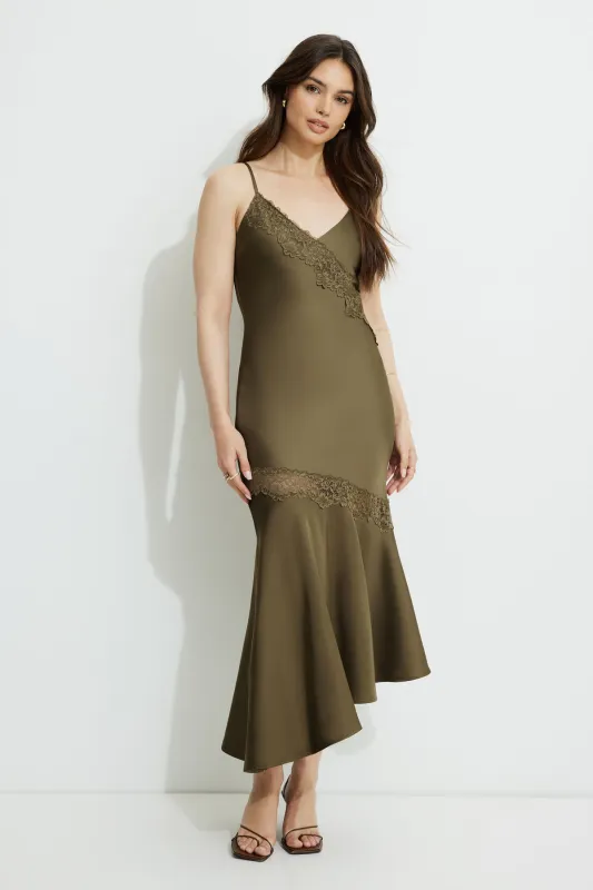 Asymmetric Maxi Slip Dress sold by Dynamite