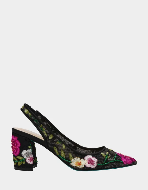 LIRA BLACK MULTI FLORAL sold by Betsey Johnson