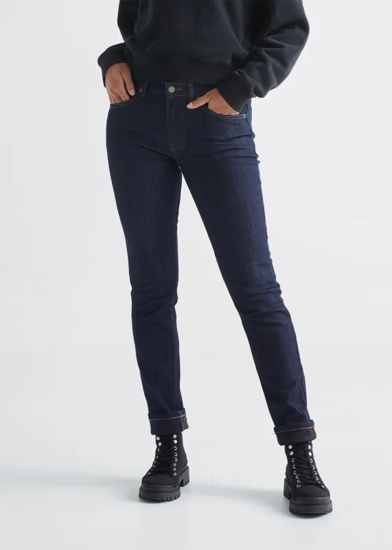 All-Weather Denim Mid Rise Slim Straight sold by DUER