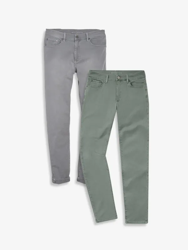 Slim Twill Stretch Jeans 2-Pack sold by Mott & Bow
