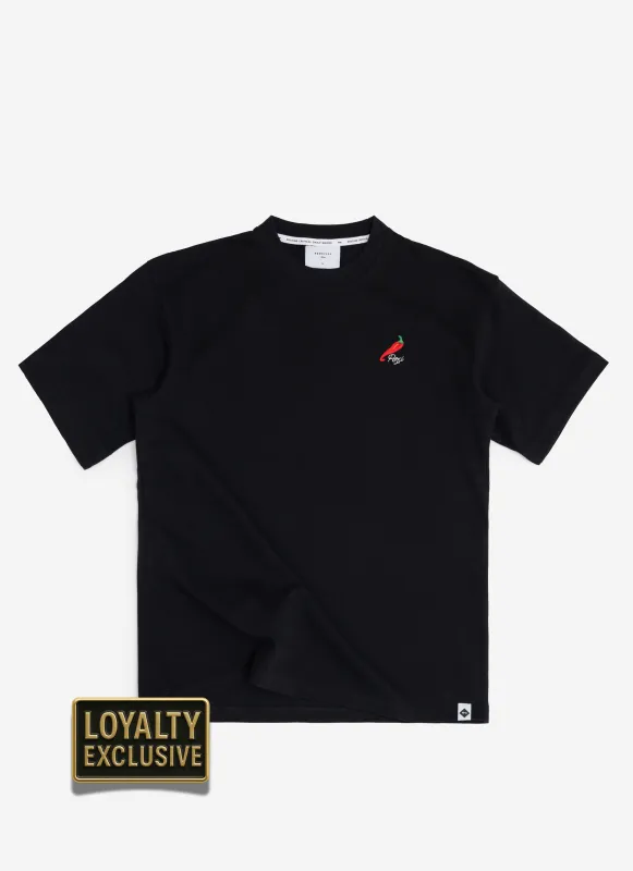 Members Club Oversized T Shirt | Chilli | Black sold by Percival