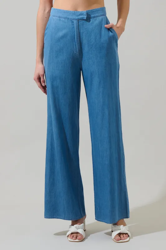 Haysville Chambray Rosalia Pants sold by Sugarlips