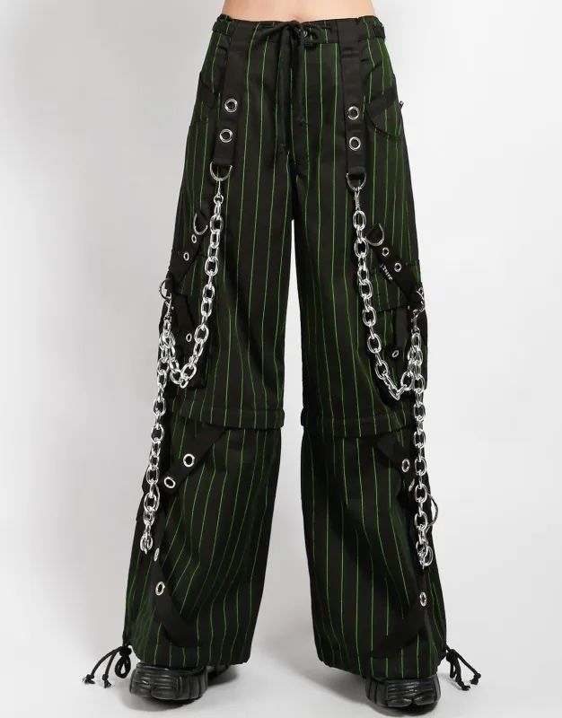 GODFATHER CHAIN PANT GREEN STRIPE sold by Tripp nyc