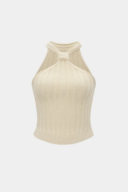 Sleeveless Twist Knot Cami Top sold by Micas