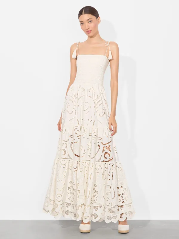 Alice + Olivia - Marna Tiered Maxi Dress - Off White sold by Jessie Boutique