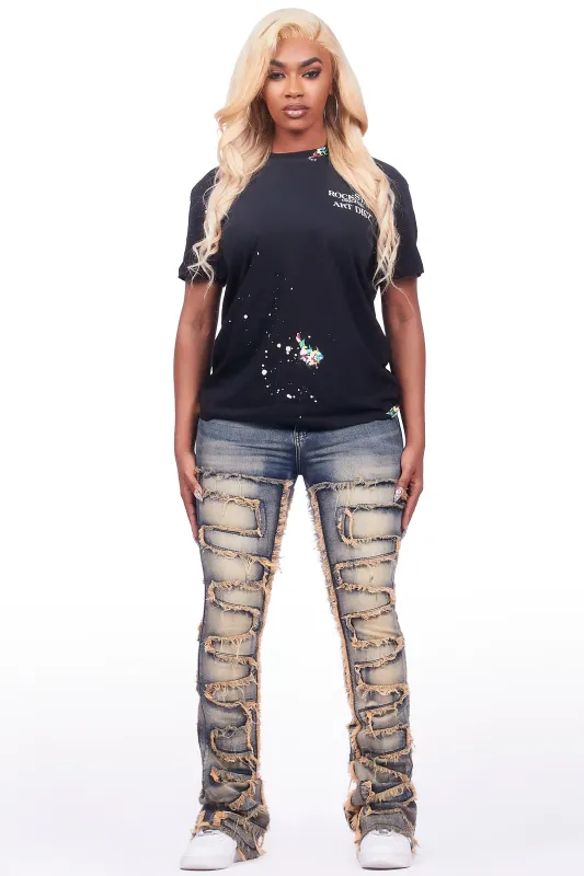 Laahanti Black/Tint T-Shirt & Jean Set sold by Rockstar Original