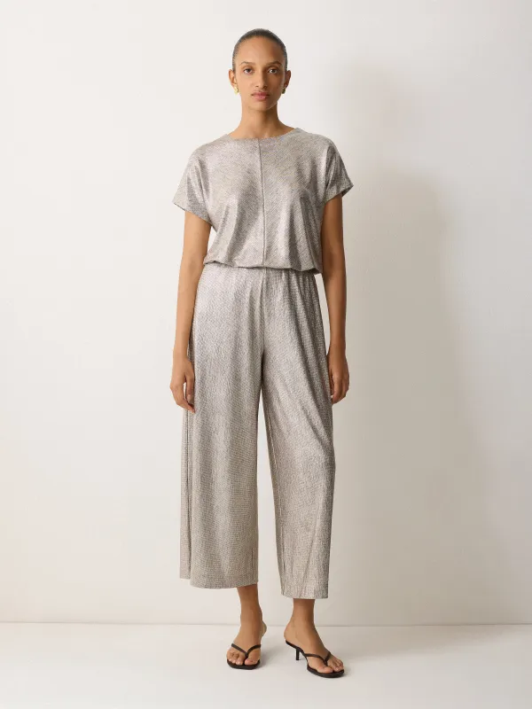 Metallic Palazzo Trouser | Gold sold by Jigsaw
