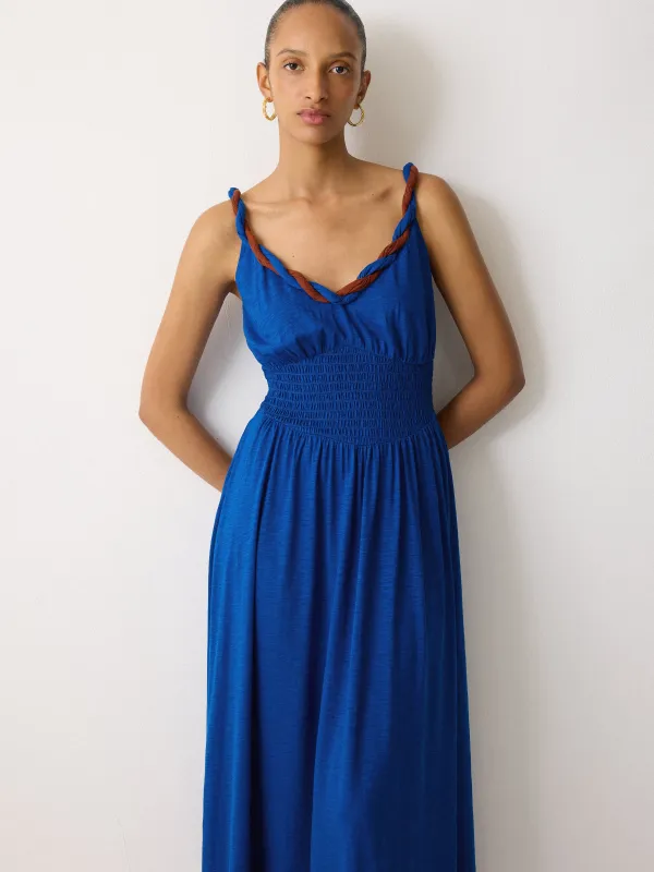 Twist Strap Jersey Dress | Blue sold by Jigsaw