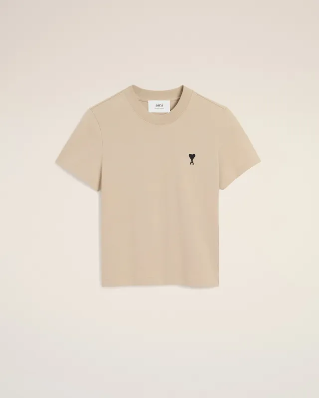 T-shirt Beige Ami De Coeur Croppé En Coton sold by Ami