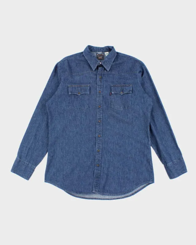Vintage Levi's Dark Wash Oversized Denim Shirt - XL sold by Rokit