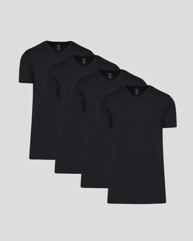Black Tall Pima V-Neck 4-Pack sold by True Classic