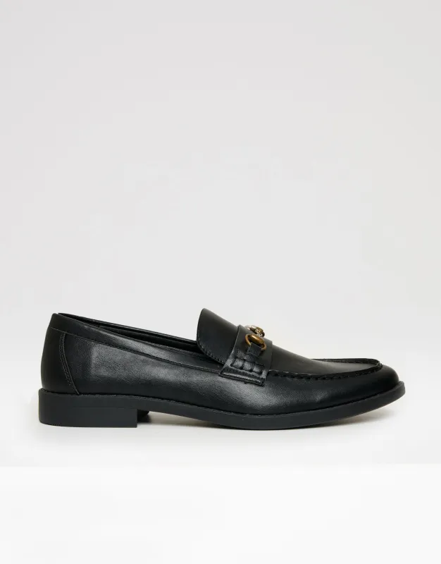 Threadbare Men's Black Faux Leather Snaffle Loafers sold by Threadbare