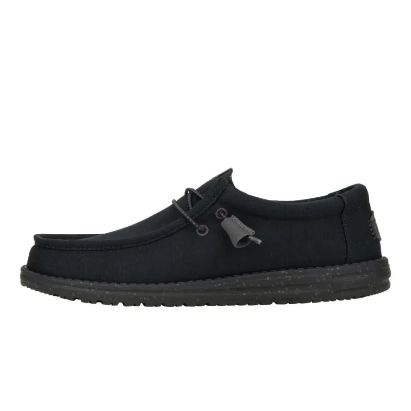 Wally Canvas Mono - Black/Clay sold by Hey Dude