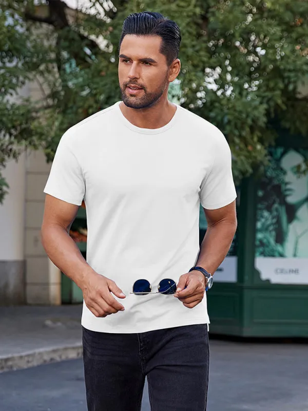 Classic Solid Versatile Basic T-Shirt (US Only) sold by Coofandy