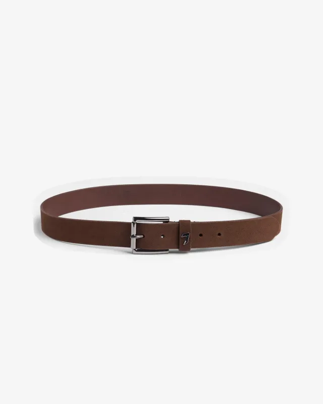Classic Italian Suede Belt in Chocolate sold by 7 For All Mankind