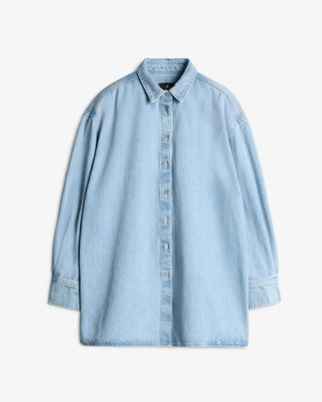 MANKIND Nina Relaxed Overshirt in Another Time sold by 7 For All Mankind