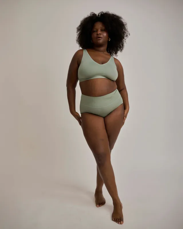 UltimateS Full Coverage High Rise Brief - Sage sold by Universal Standard