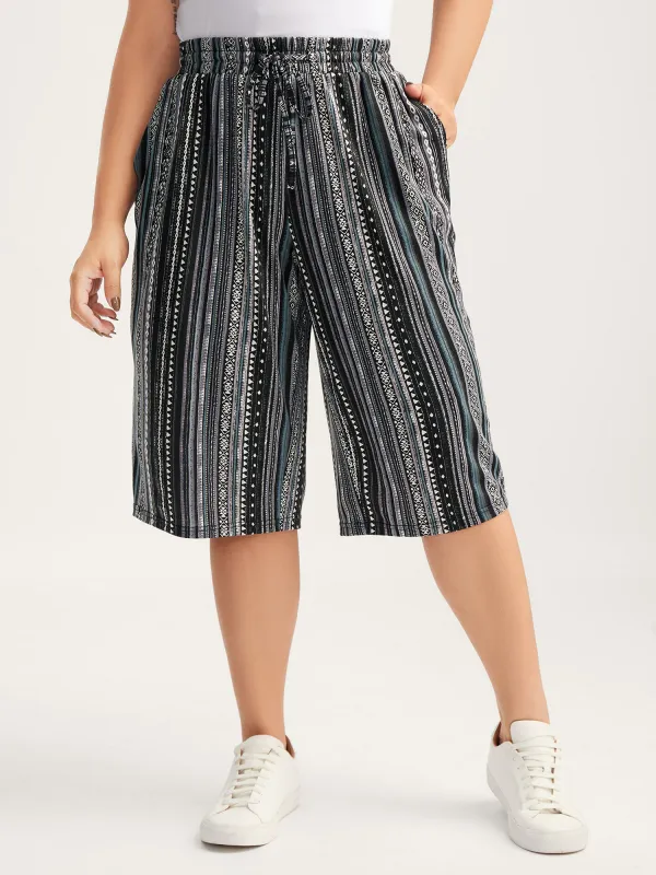Stretchy Boho Stripes Straight-Leg Pants sold by Bloomchic