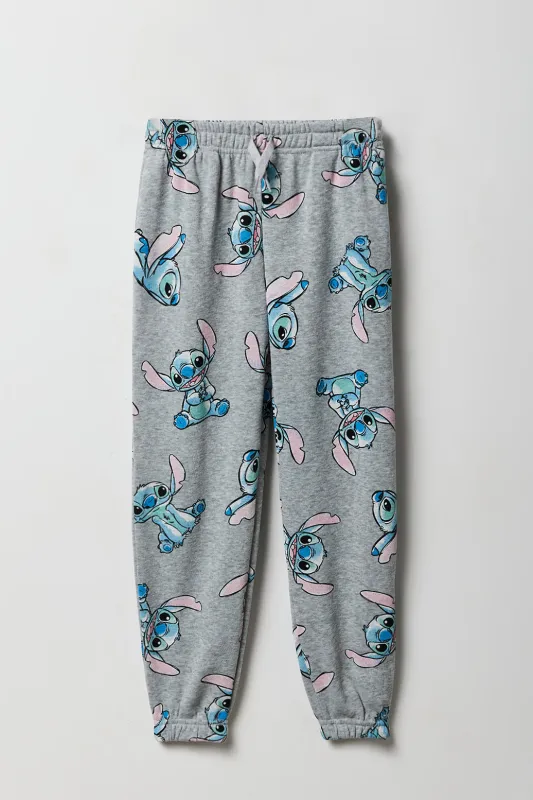 Girls Stitch Print Fleece Jogger sold by Urban Planet